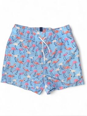 Janie & Jack Flamingo Print Swim Trunks